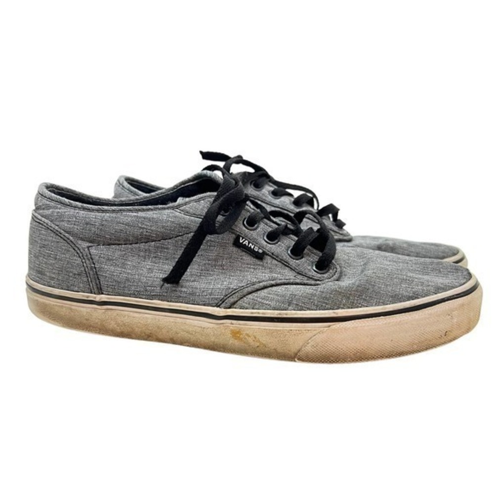 Vans men's 500714 gray low top canvas fashion comfort sneakers size 9 flaws